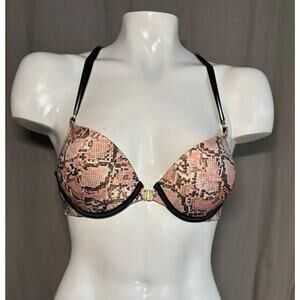 Victoria’s Secret NWT Very Sexy Snake PRINT Pink Bra Hardware ring Back SIZE 32C